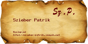 Szieber Patrik névjegykártya